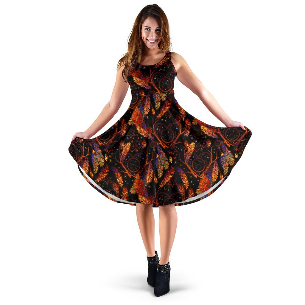 Dream Catcher Native American Design Sleeveless Dress