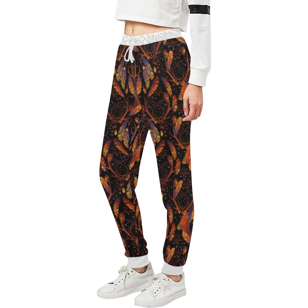 Dream Catcher Native American Design Unisex Casual Sweatpants (Model L11)-JTAMIGO.COM