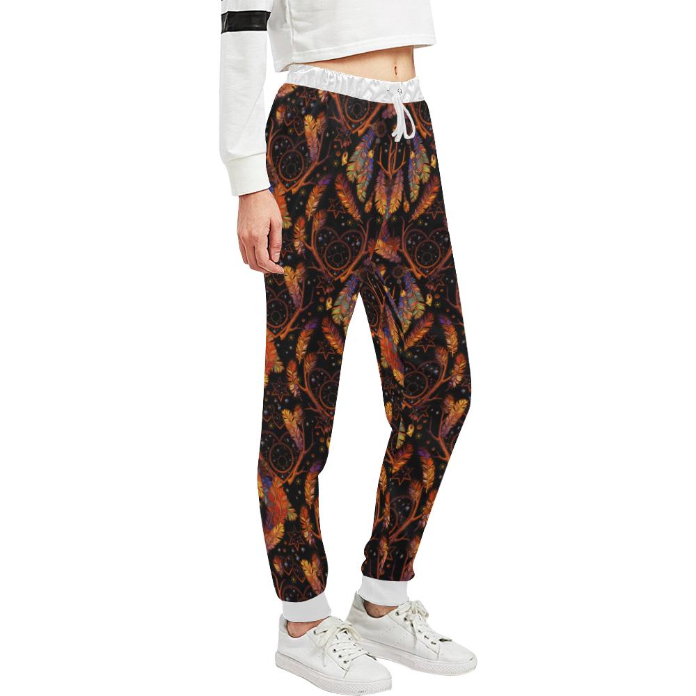 Dream Catcher Native American Design Unisex Casual Sweatpants (Model L11)-JTAMIGO.COM
