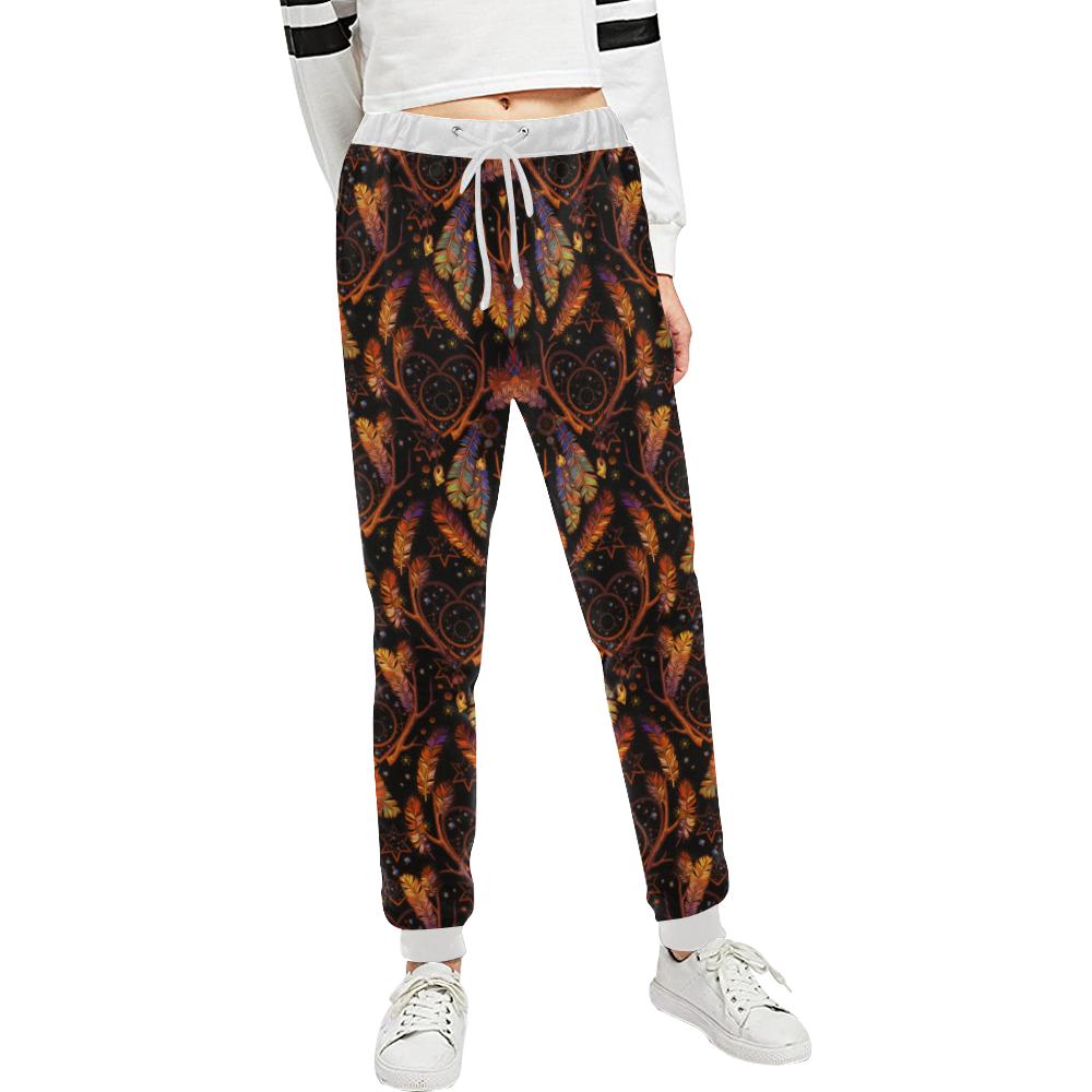 Dream Catcher Native American Design Unisex Casual Sweatpants (Model L11)-JTAMIGO.COM