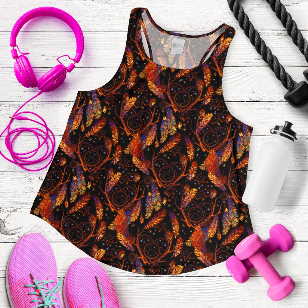 Dream Catcher Native American Design Women Racerback Tank Top