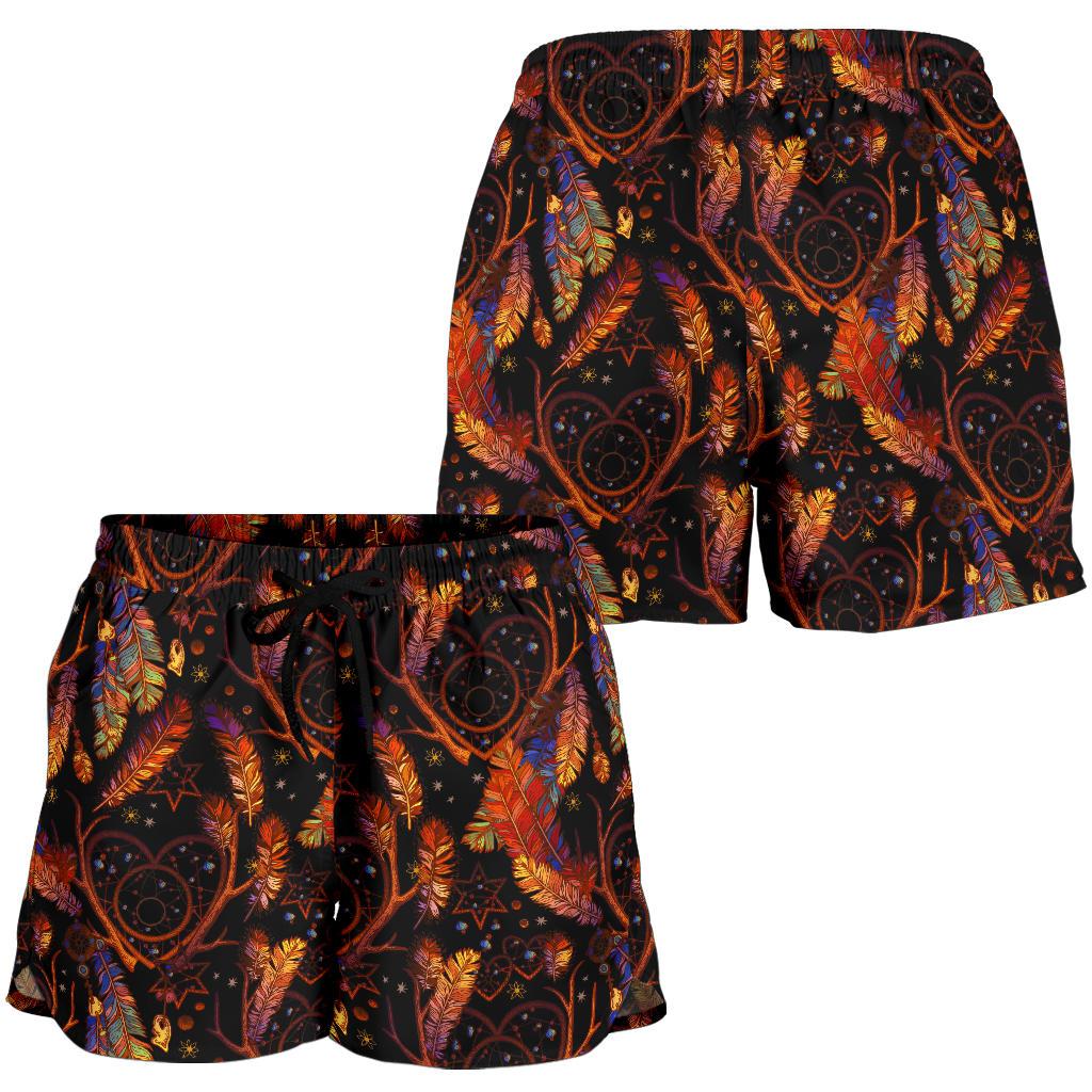 Dream Catcher Native American Design Women Shorts-JTAMIGO.COM
