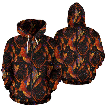 Dream Catcher Native American Design Zip Up Hoodie
