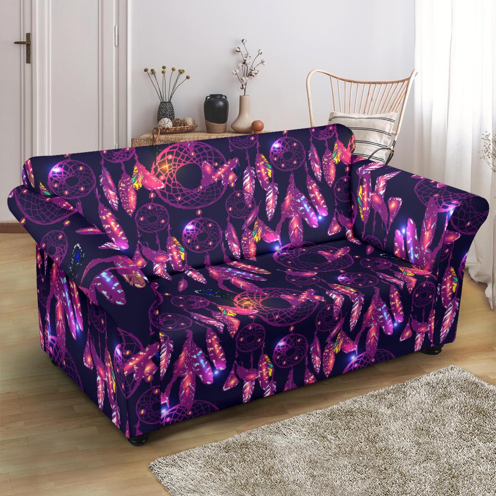 Dream catcher neon Loveseat Slipcover-JTAMIGO.COM