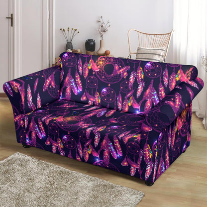 Dream catcher neon Loveseat Slipcover-JTAMIGO.COM
