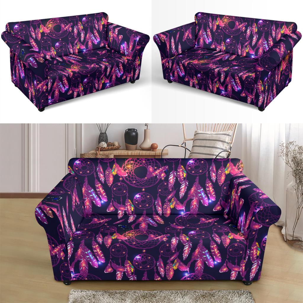 Dream catcher neon Loveseat Slipcover-JTAMIGO.COM