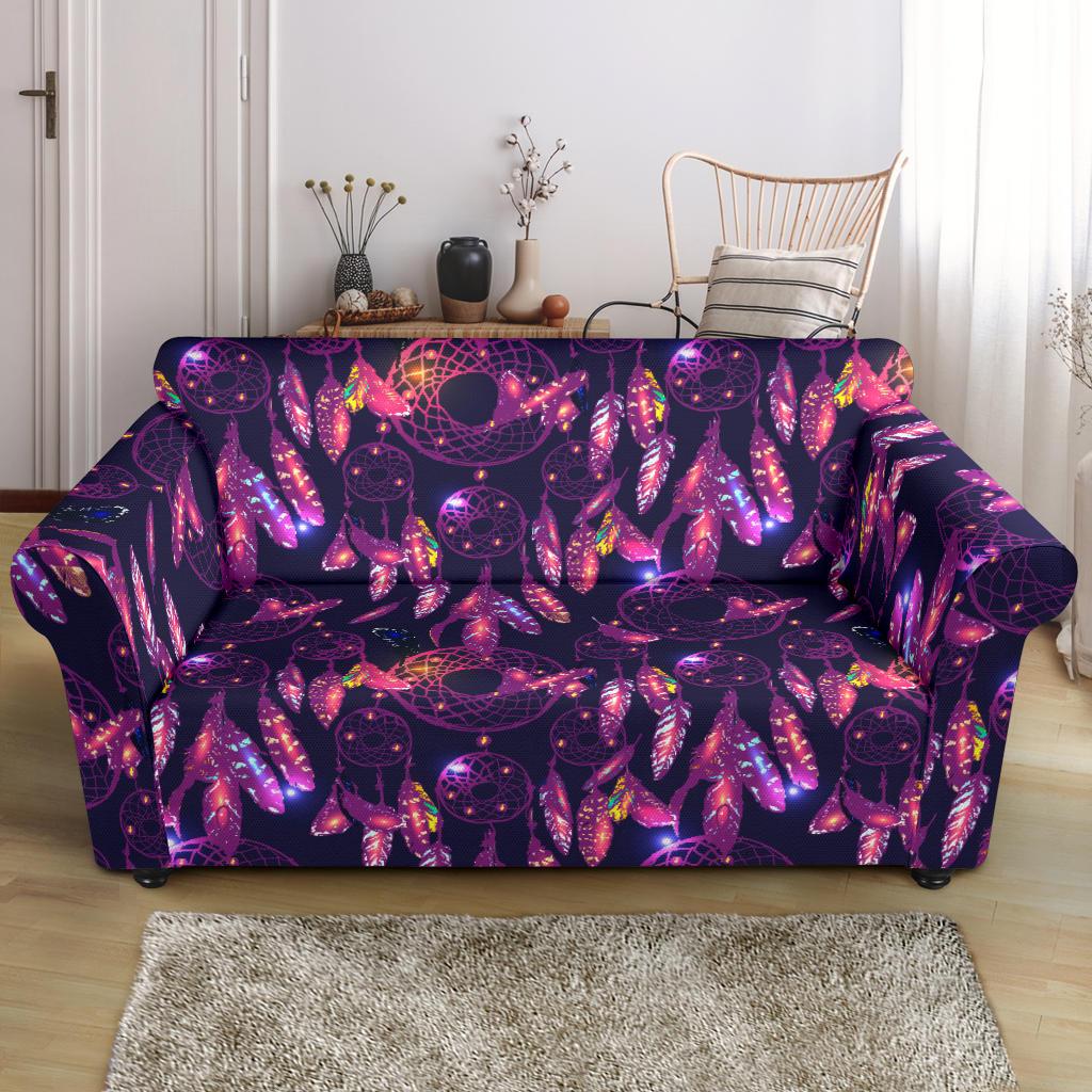 Dream catcher neon Loveseat Slipcover-JTAMIGO.COM