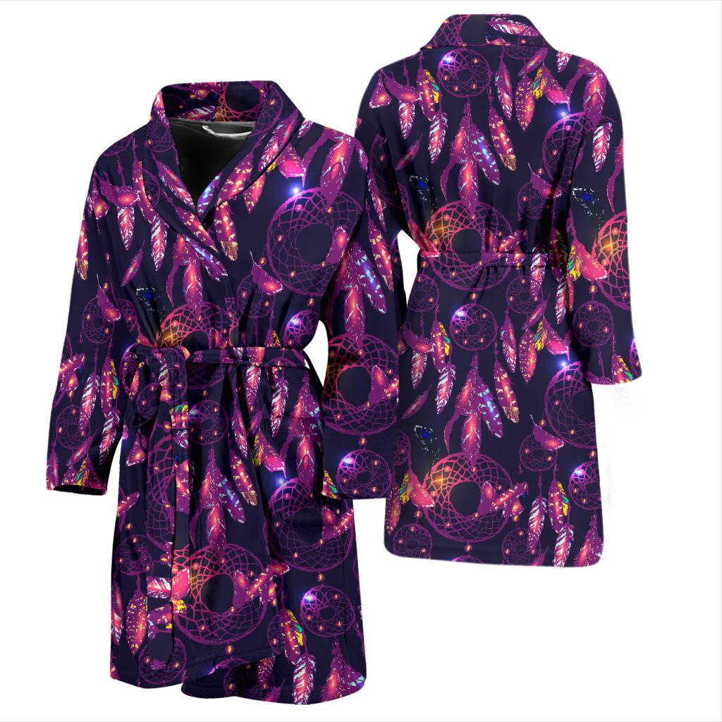 Dream catcher neon Men Bath Robe-JTAMIGO.COM