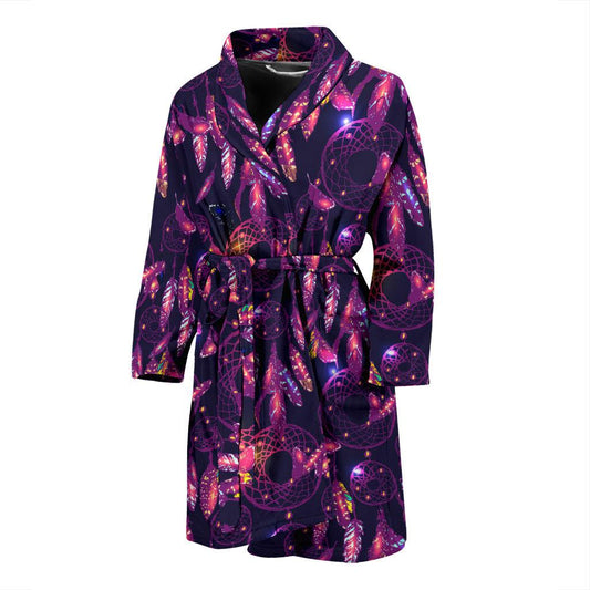 Dream catcher neon Men Bath Robe-JTAMIGO.COM