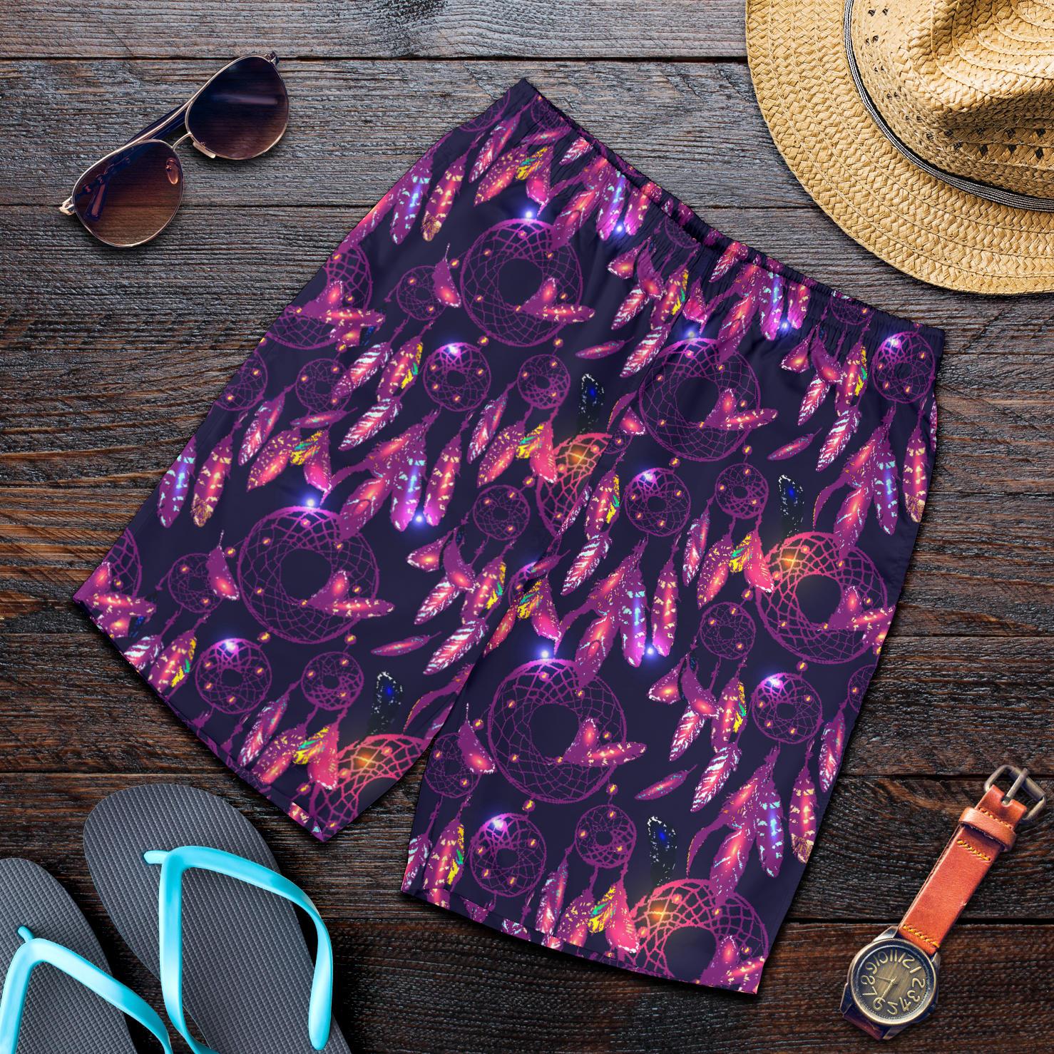Dream catcher neon Mens Shorts-JTAMIGO.COM