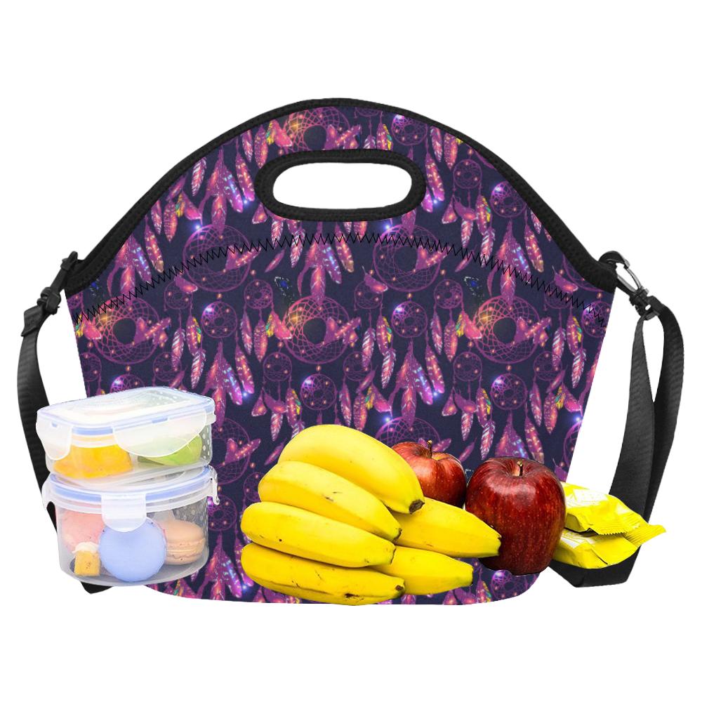 Dream catcher neon Neoprene Lunch Bag (Model 1669)(Large)-JTAMIGO.COM