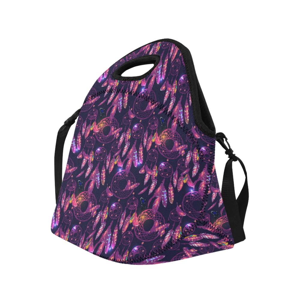 Dream catcher neon Neoprene Lunch Bag (Model 1669)(Large)-JTAMIGO.COM