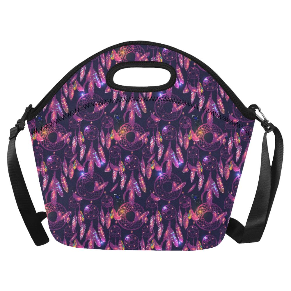 Dream catcher neon Neoprene Lunch Bag (Model 1669)(Large)-JTAMIGO.COM