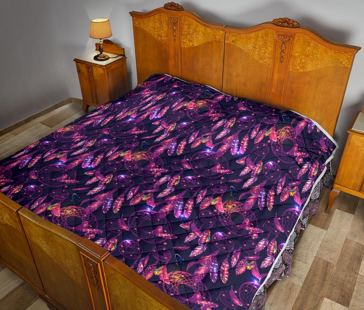 Dream catcher neon Premium Quilt-JTAMIGO.COM
