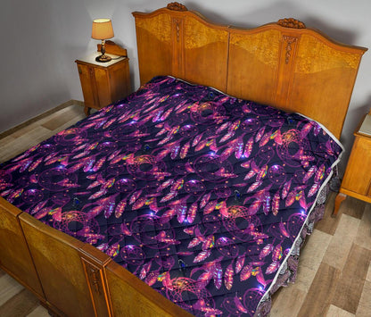Dream catcher neon Premium Quilt-JTAMIGO.COM