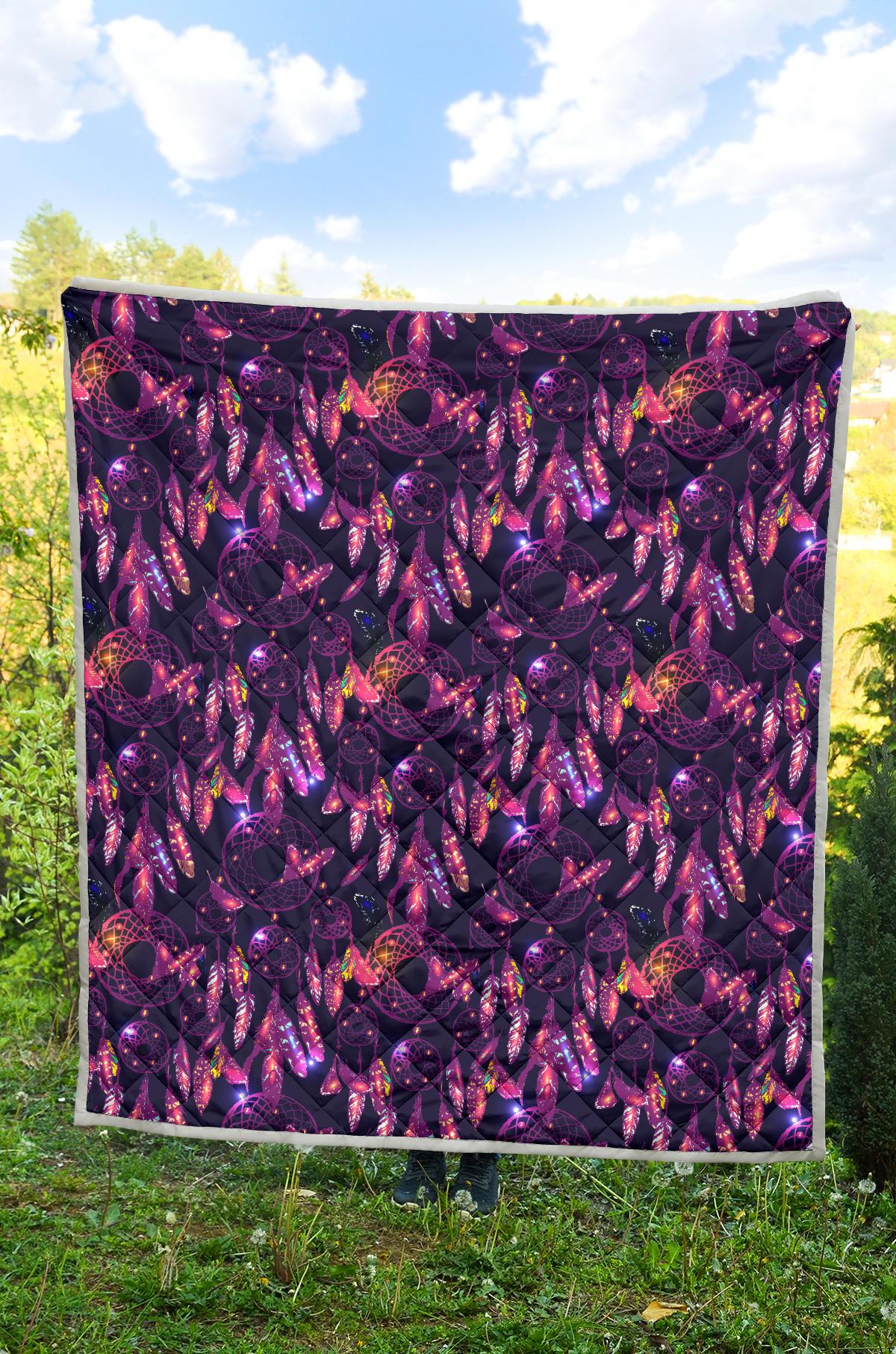 Dream catcher neon Premium Quilt-JTAMIGO.COM