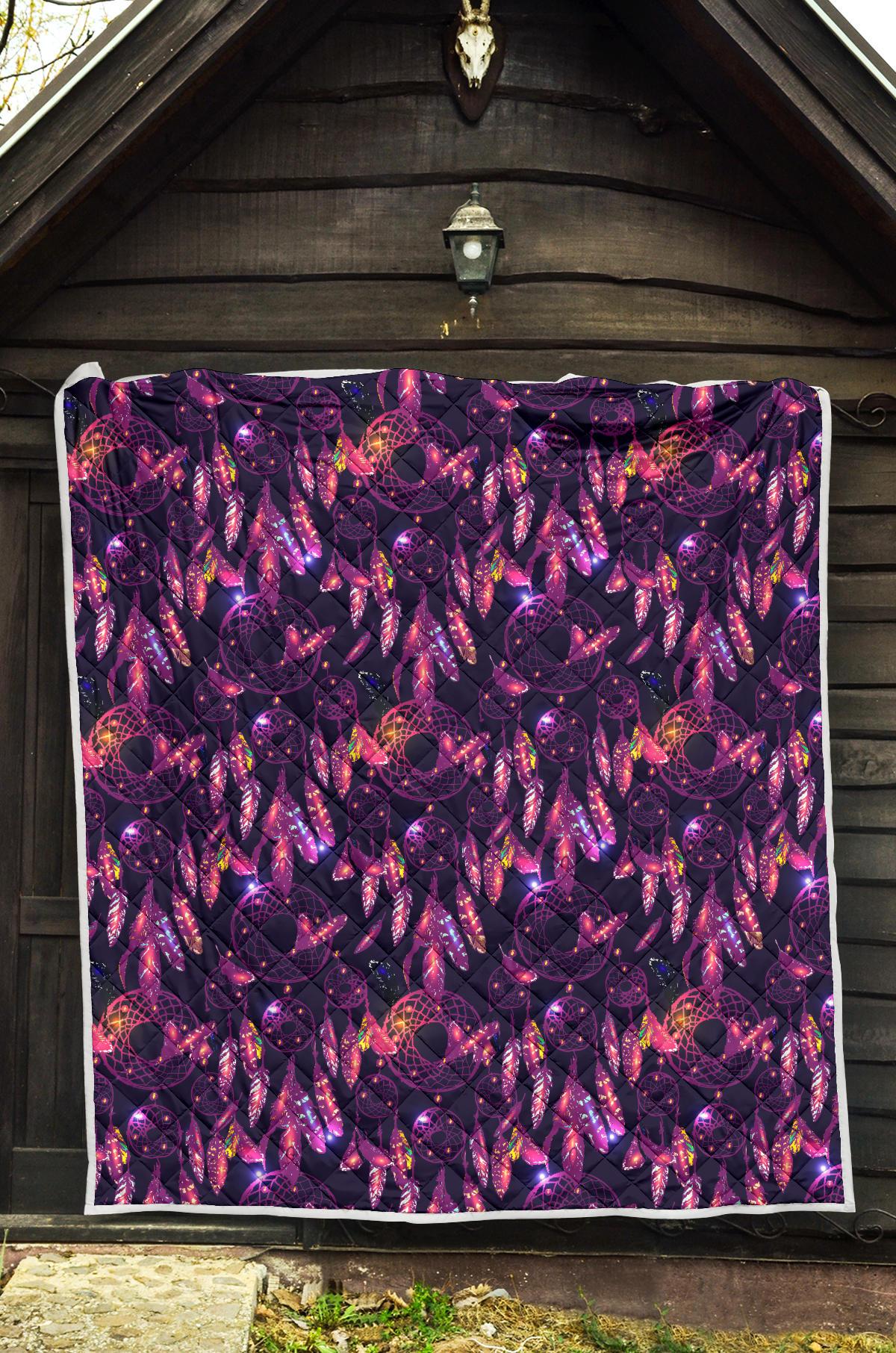 Dream catcher neon Premium Quilt-JTAMIGO.COM