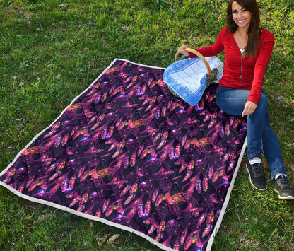 Dream catcher neon Premium Quilt-JTAMIGO.COM