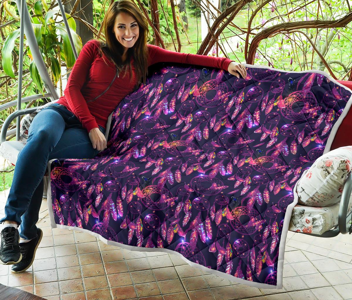 Dream catcher neon Premium Quilt-JTAMIGO.COM