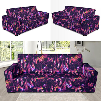 Dream catcher neon Sofa Slipcover-JTAMIGO.COM