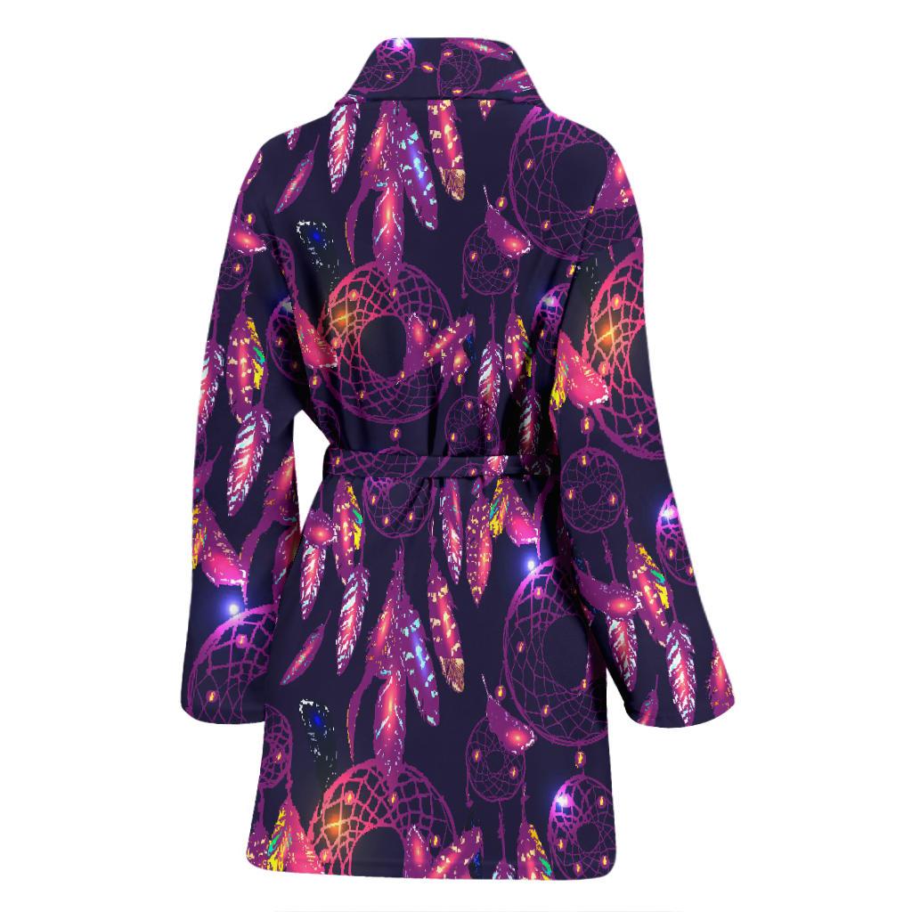 Dream catcher neon Women Bath Robe-JTAMIGO.COM