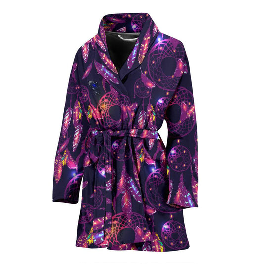 Dream catcher neon Women Bath Robe-JTAMIGO.COM