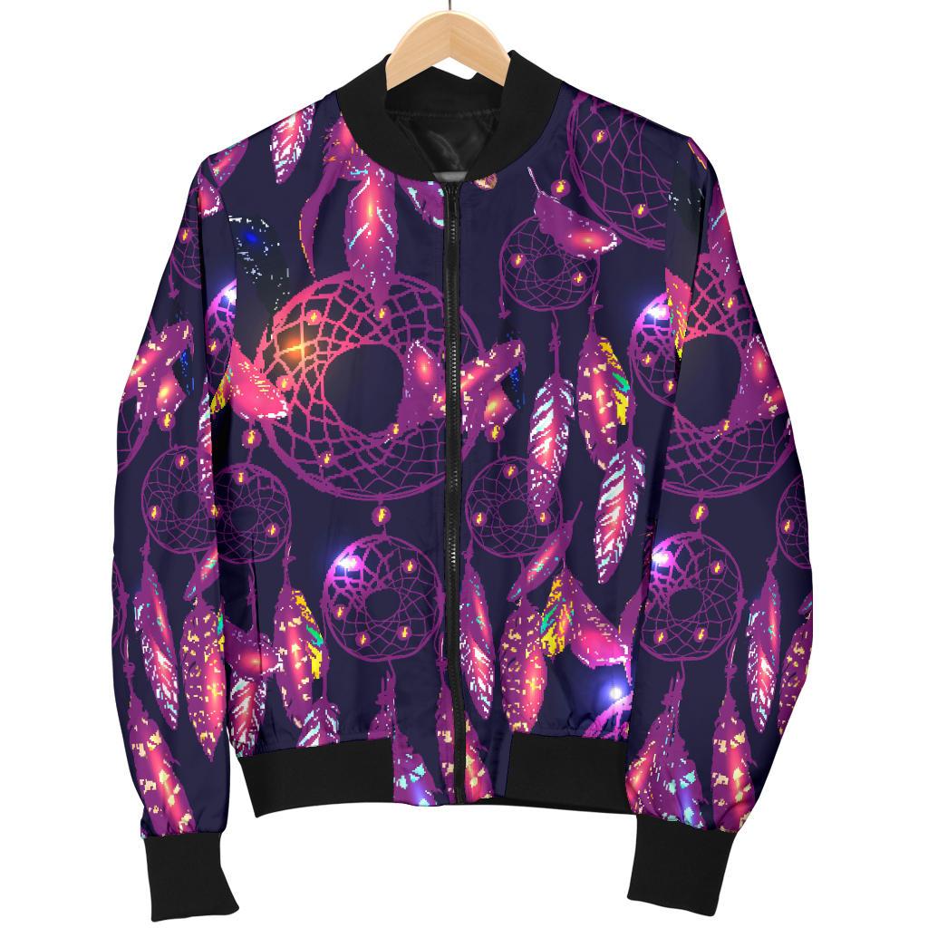 Dream Catcher Neon Women Casual Bomber Jacket
