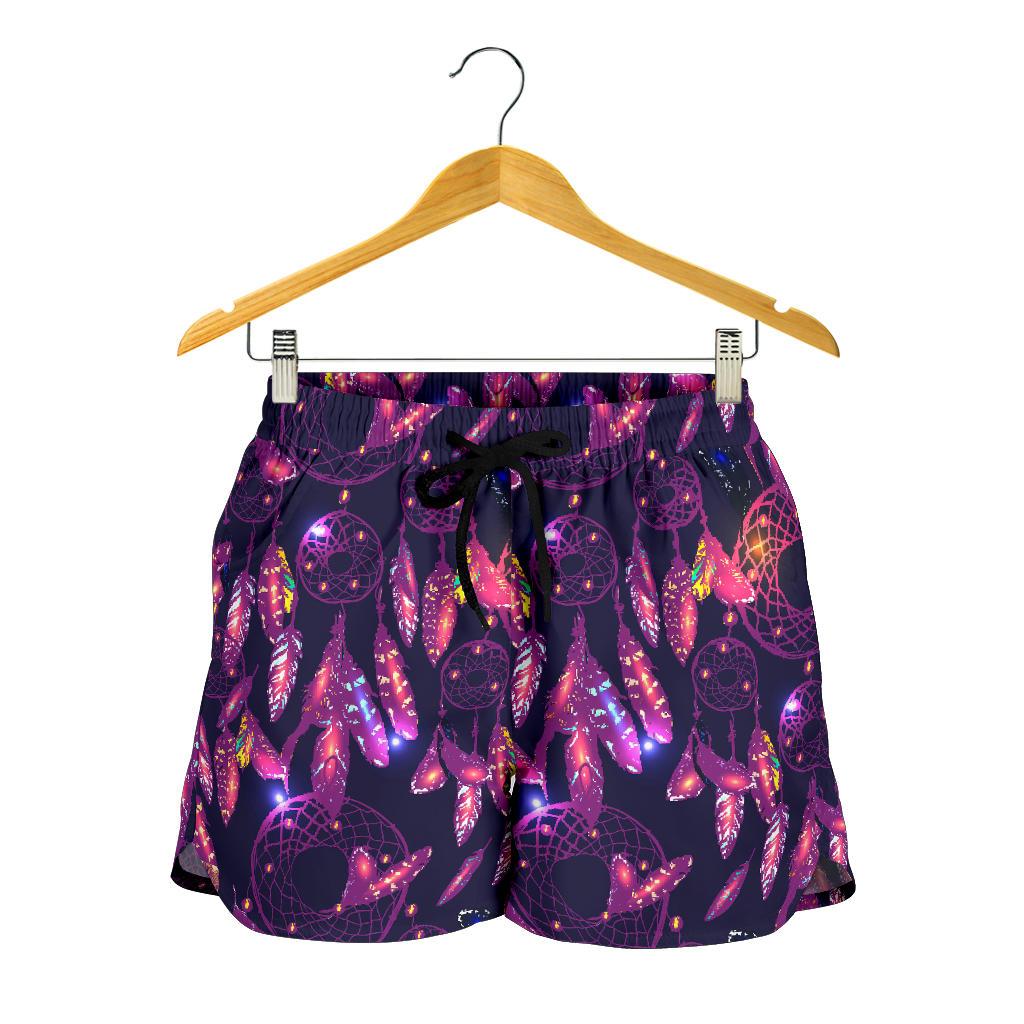 Dream catcher neon Women Shorts-JTAMIGO.COM