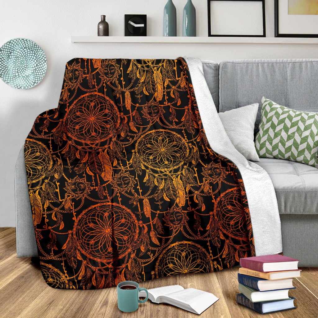 Dream Catcher Sun And Moon Fleece Blanket
