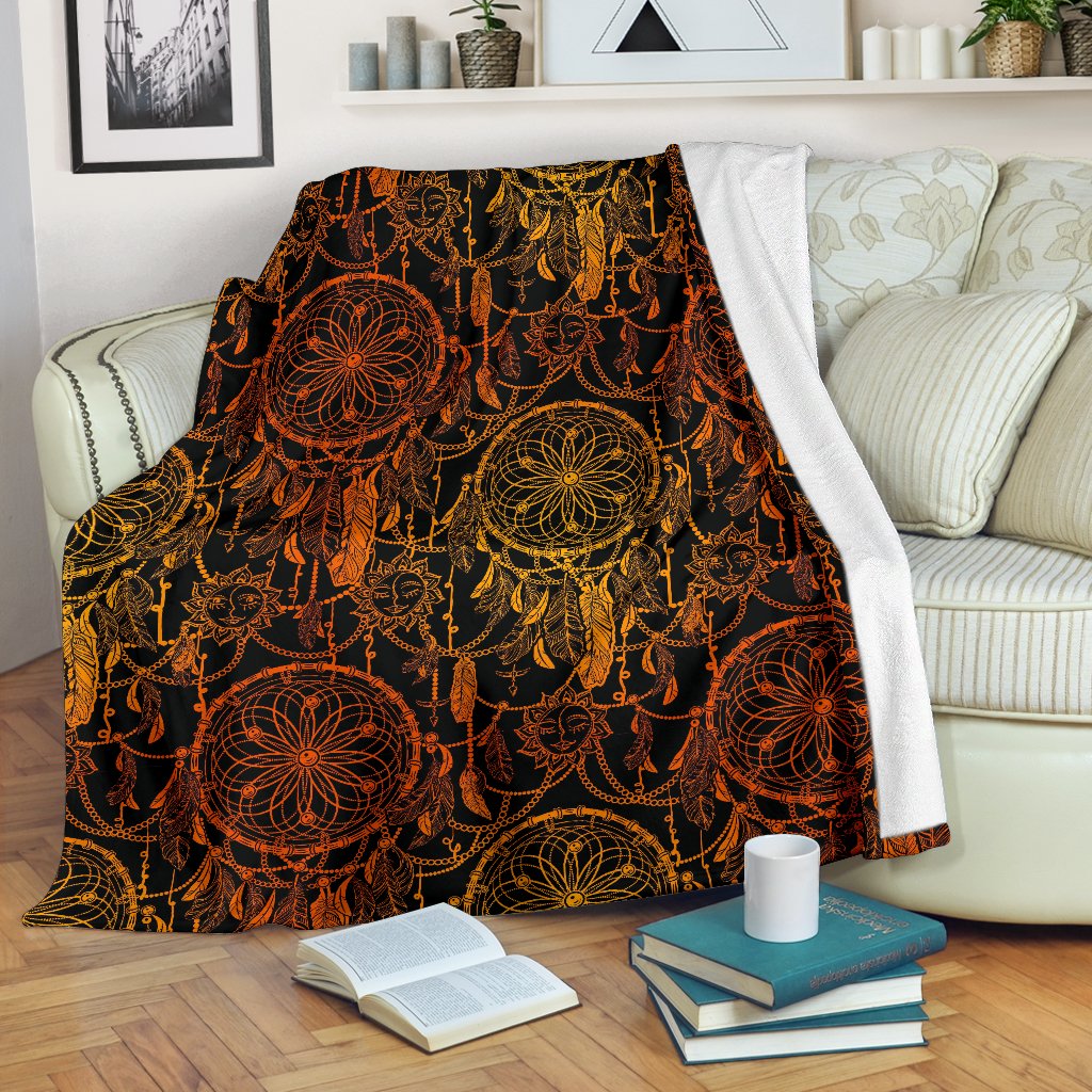 Dream Catcher Sun And Moon Fleece Blanket