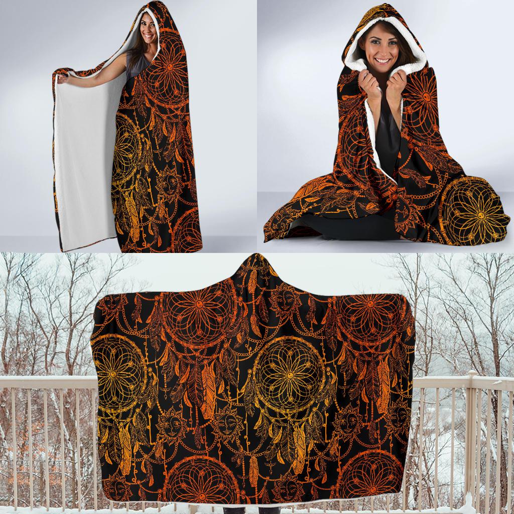 Dream catcher Sun and Moon Hooded Blanket-JTAMIGO.COM