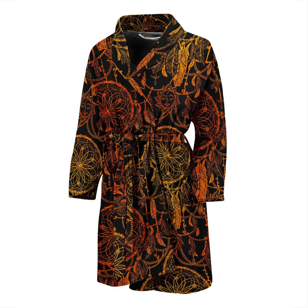 Dream catcher Sun and Moon Men Bath Robe-JTAMIGO.COM