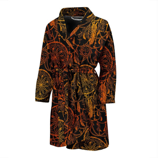 Dream catcher Sun and Moon Men Bath Robe-JTAMIGO.COM