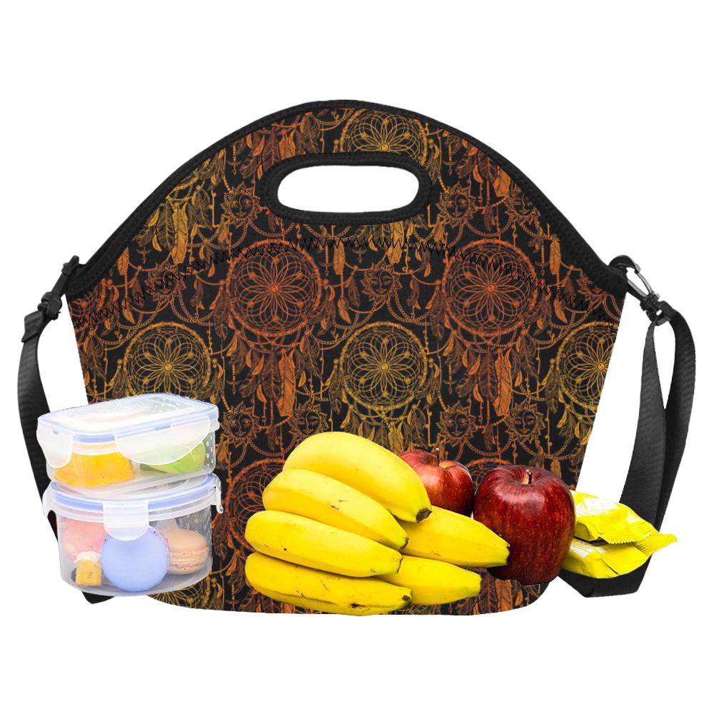 Dream catcher Sun and Moon Neoprene Lunch Bag (Model 1669)(Large)-JTAMIGO.COM