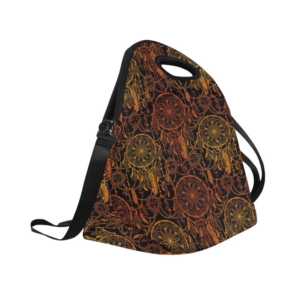 Dream catcher Sun and Moon Neoprene Lunch Bag (Model 1669)(Large)-JTAMIGO.COM