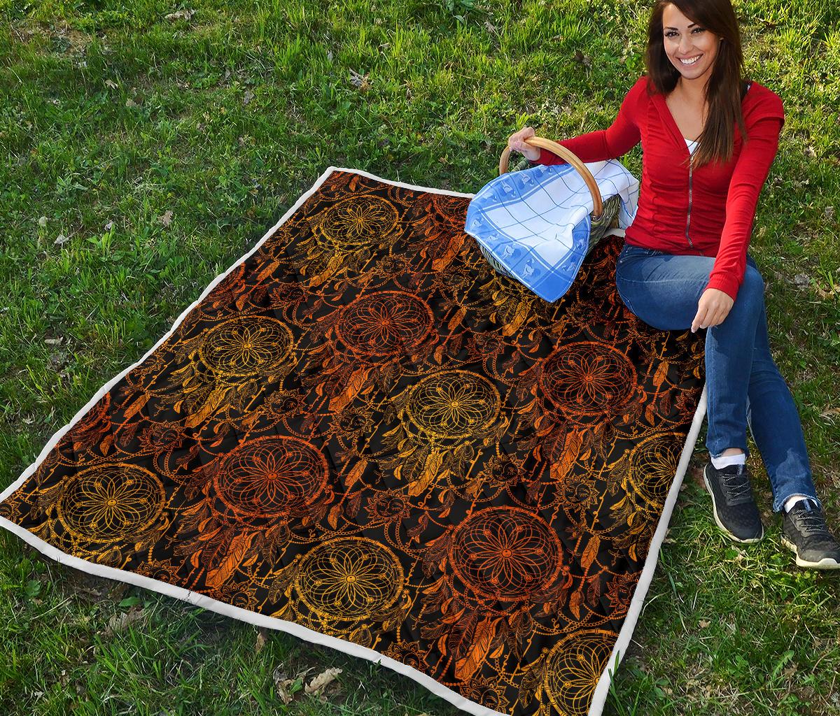 Dream catcher Sun and Moon Premium Quilt-JTAMIGO.COM