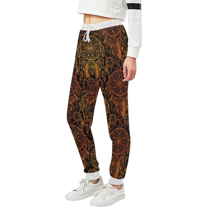 Dream catcher Sun and Moon Unisex Casual Sweatpants (Model L11)-JTAMIGO.COM