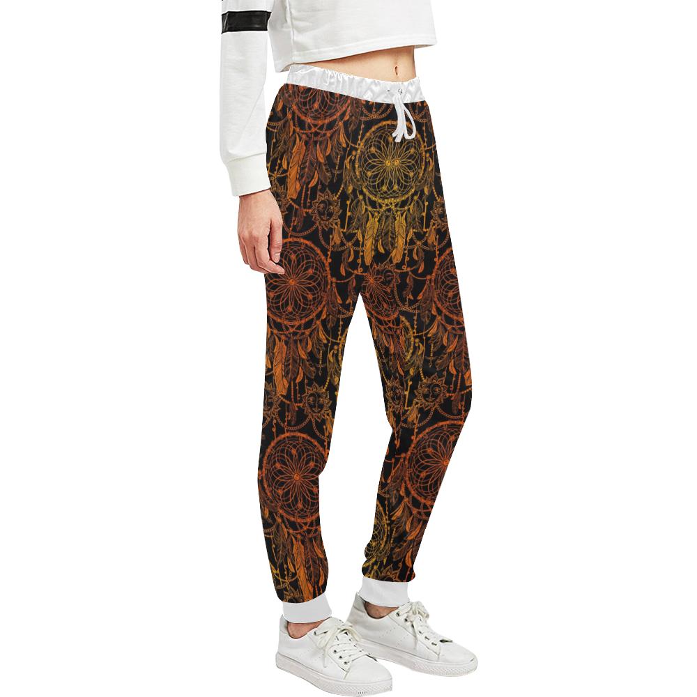 Dream catcher Sun and Moon Unisex Casual Sweatpants (Model L11)-JTAMIGO.COM