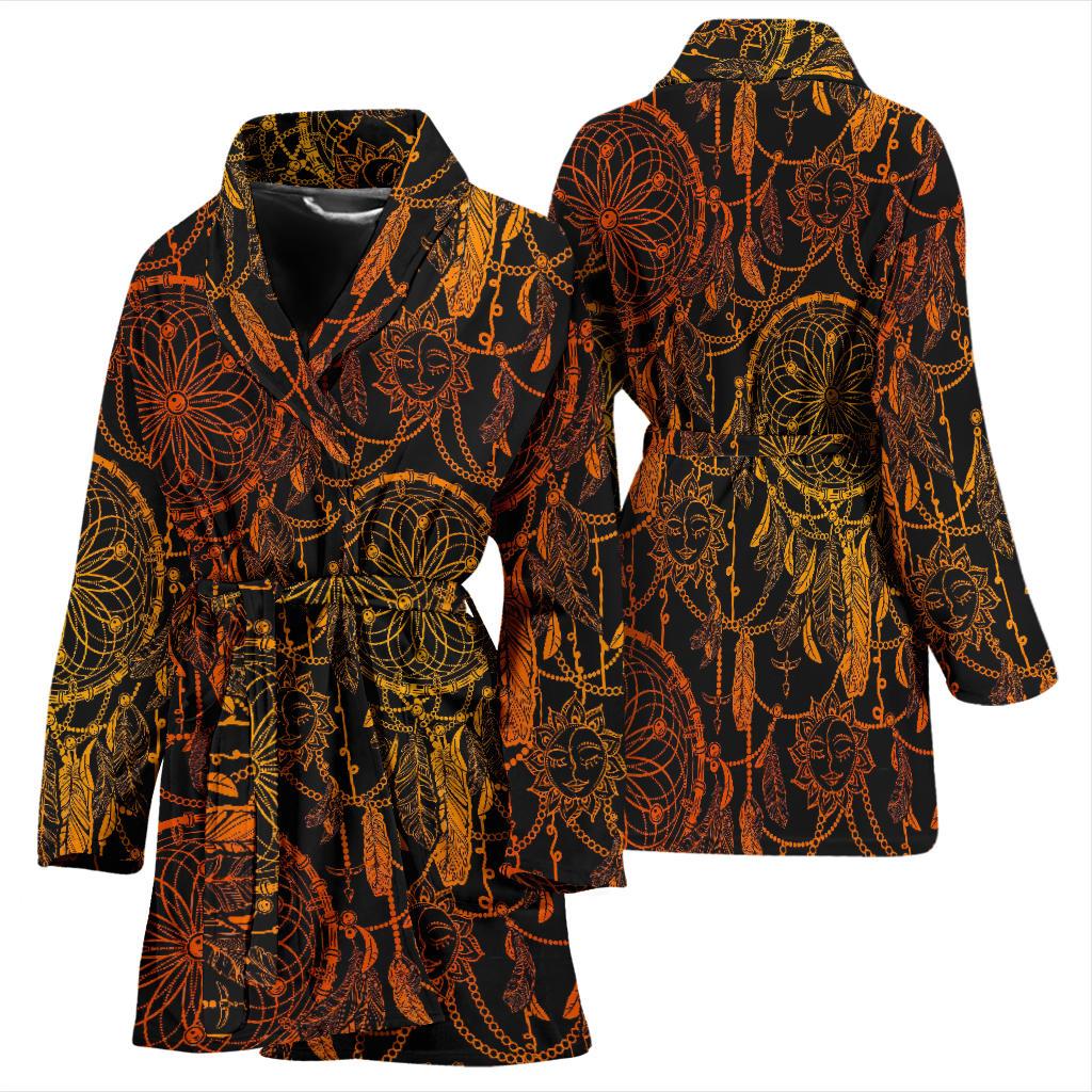 Dream catcher Sun and Moon Women Bath Robe-JTAMIGO.COM