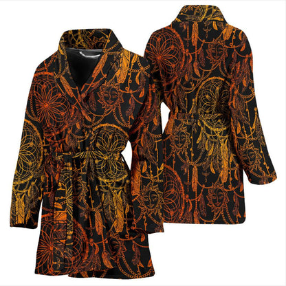 Dream catcher Sun and Moon Women Bath Robe-JTAMIGO.COM