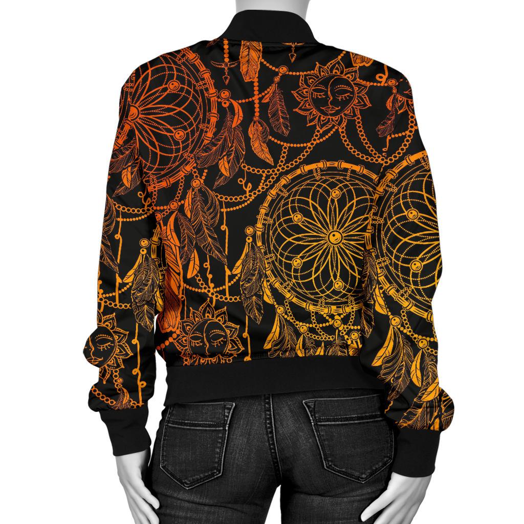 Dream Catcher Sun And Moon Women Casual Bomber Jacket