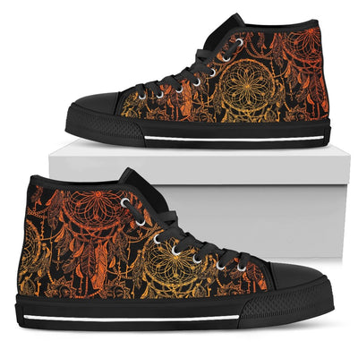 Dream Catcher Sun and Moon Women High Top Shoes