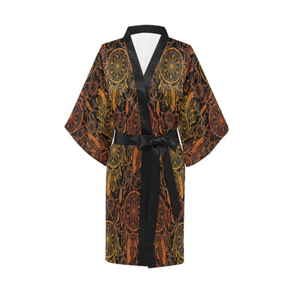 Dream catcher Sun and Moon Women Short Kimono Robe