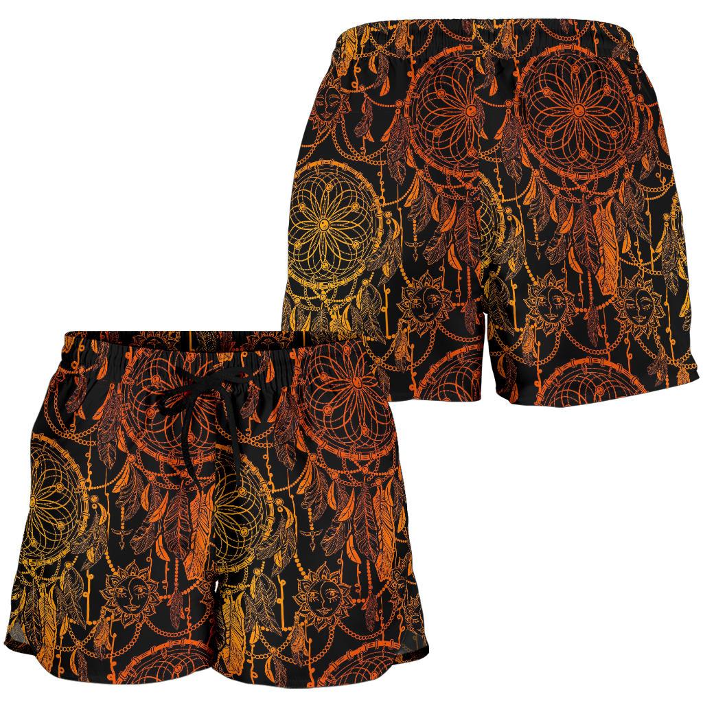 Dream catcher Sun and Moon Women Shorts-JTAMIGO.COM