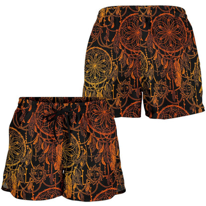 Dream catcher Sun and Moon Women Shorts-JTAMIGO.COM