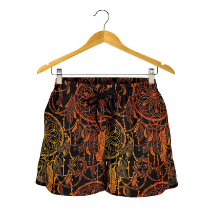 Dream catcher Sun and Moon Women Shorts-JTAMIGO.COM