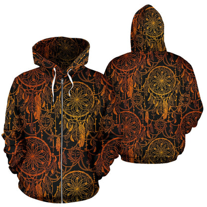Dream Catcher Sun and Moon Zip Up Hoodie