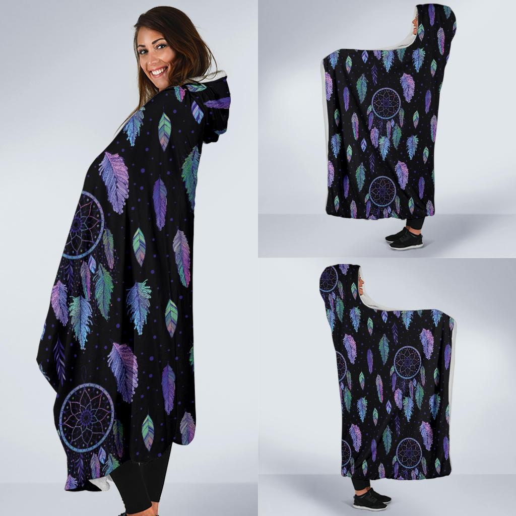 Dream Catcher Tribal Design Hooded Blanket-JTAMIGO.COM