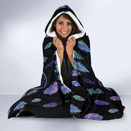 Dream Catcher Tribal Design Hooded Blanket-JTAMIGO.COM
