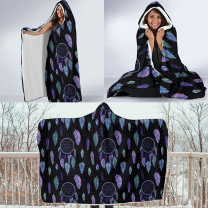 Dream Catcher Tribal Design Hooded Blanket-JTAMIGO.COM